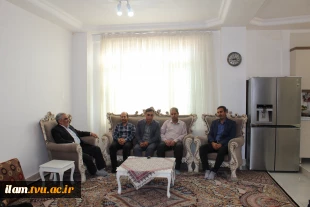 دیدار رئیس و کارکنان دانشگاه  فنی و حرفه‌ای واحد استان ایلام با خانواده معزز جانباز و آزاده شهید باقر کرمی 2