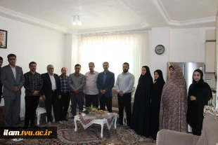 دیدار رئیس و کارکنان دانشگاه  فنی و حرفه‌ای واحد استان ایلام با خانواده معزز جانباز و آزاده شهید باقر کرمی 6
